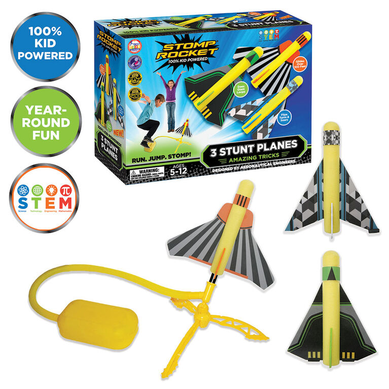 Stomp Rocket avec 3 avions Stunt - Édition anglaise