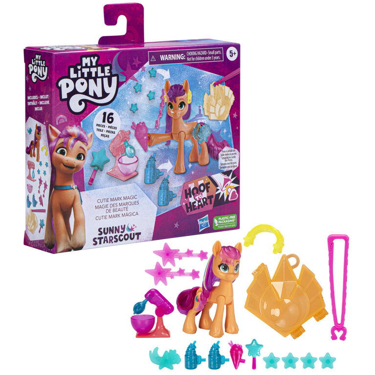 My Little Pony: Make Your Mark Toy Cutie Mark Magic Sunny Starscout - 3-Inch Hoof to Heart Pony with Surprise Accessories