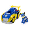 PAW Patrol, Mighty Pups Super PAWs, Véhicule de luxe de Chase avec effets sonores et lumineux