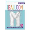 Ballons en forme de lettre en argent 14 " - M