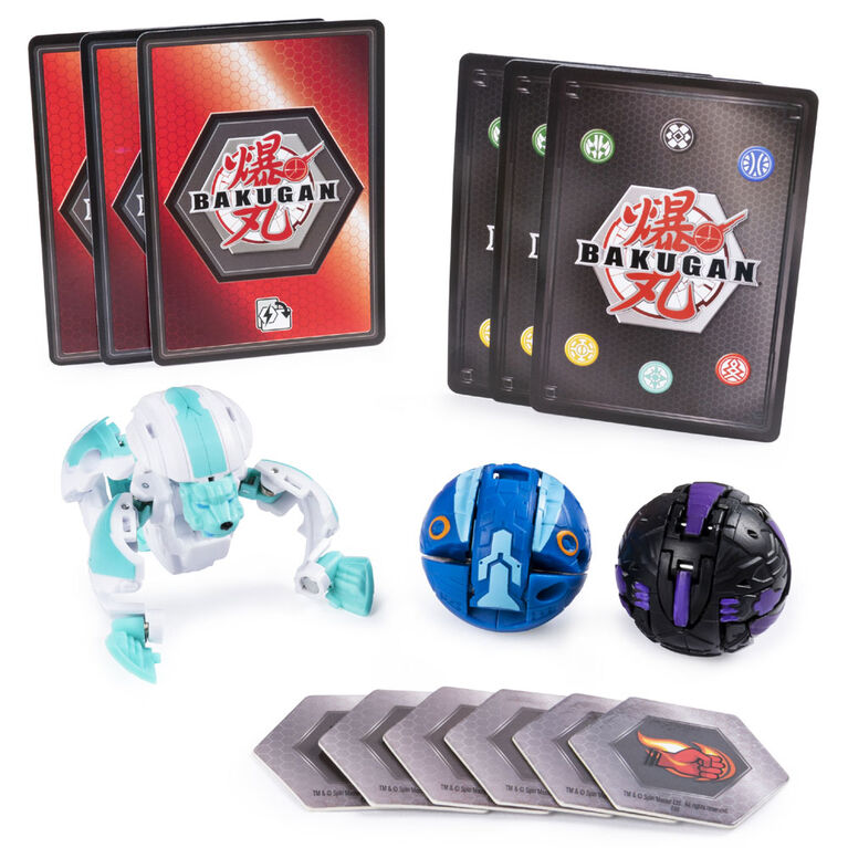 Bakugan Starter Pack 3-Pack, Haos Hydorous, Collectible Transforming Creatures