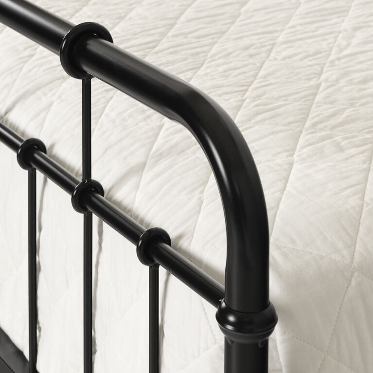 Vito Twin Metal Complete Bed Pure Black