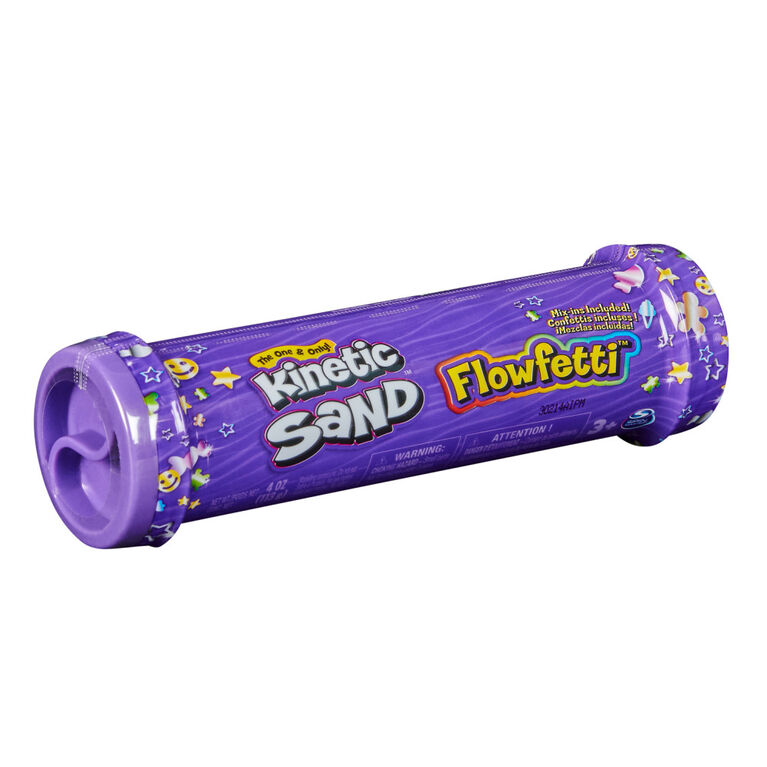 Kinetic Sand Flowfetti, 4oz Play Sand with Glitter Mix-ins (Styles May Vary), Portable Surprise Sensory Toy