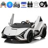 KIDSVIP Licensed 2-Seater Lamborghini Sian 4X4 24V Ride-On Car For Kids w/ RC - White