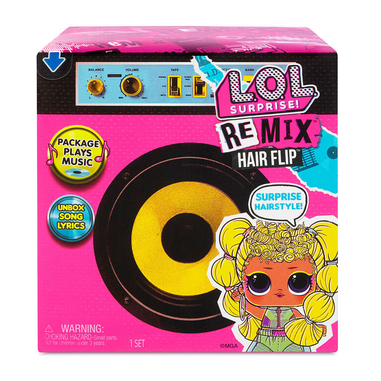Poupées L.O.L. Surprise! Remix Hair Flip : 15 surprises incluant une surprise de cheveux et