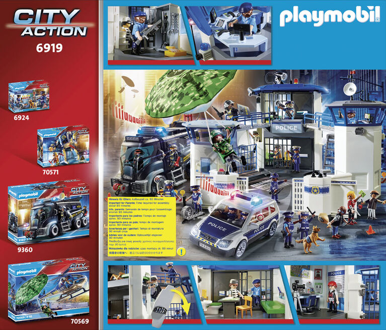 Playmobil City Action! Build and Play Police Headquarters Prison