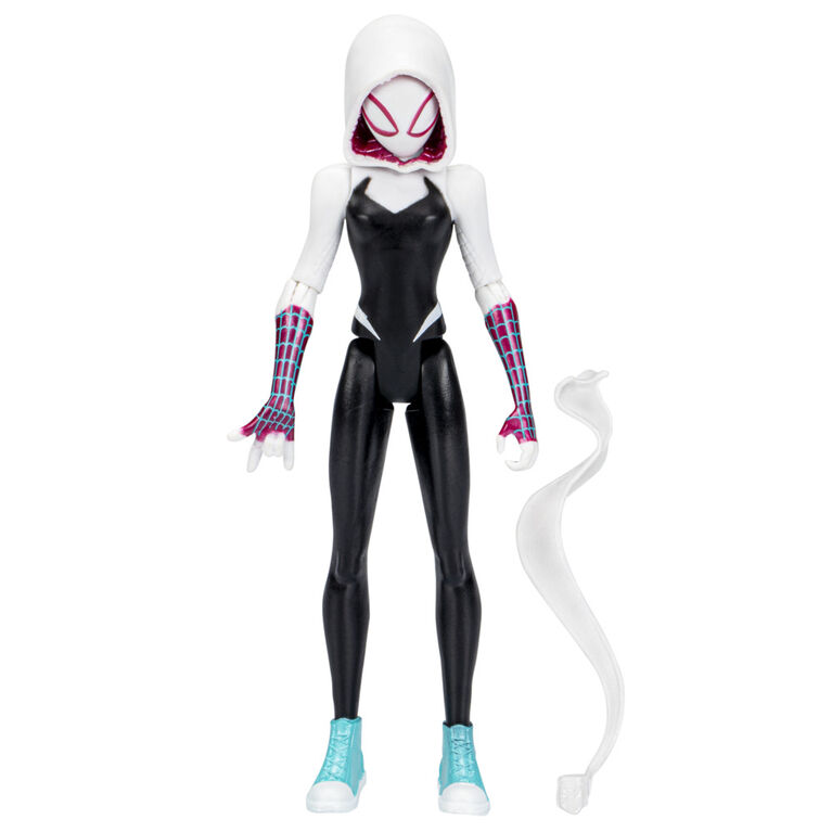 Marvel Spider-Man: Across the Spider-Verse Spider-Gwen Toy, 6-Inch-Scale Action Figure with Web Accessory, Toys for Kids Ages 4 and Up