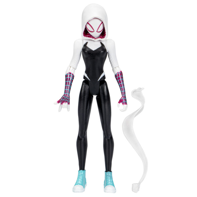 Marvel Spider-Man: Across the Spider-Verse, figurine Spider-Gwen de 15 cm avec accessoire, jouet pour enfants à partir de 4 ans