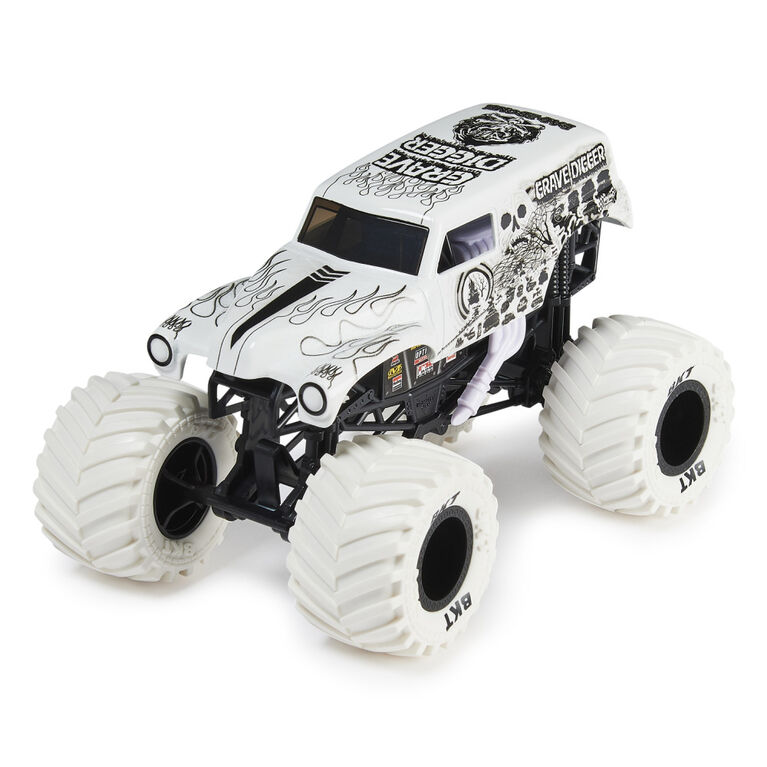 Monster Jam, Official Grave Digger Monster Truck, Collector Die-Cast Vehicle, 1:24 Scale (Purple)