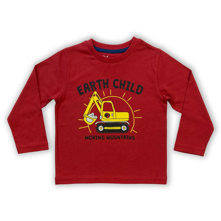 Earth Child Long Sleeve Tee - Red - 3T