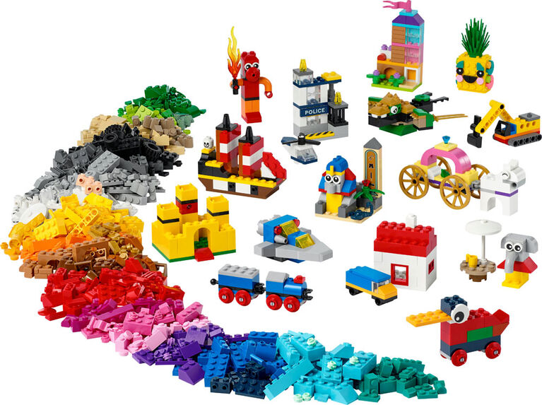 LEGO Classic 90 Years of Play 11021 Building Kit with 15 Toys for Kids (1,100 Pieces)