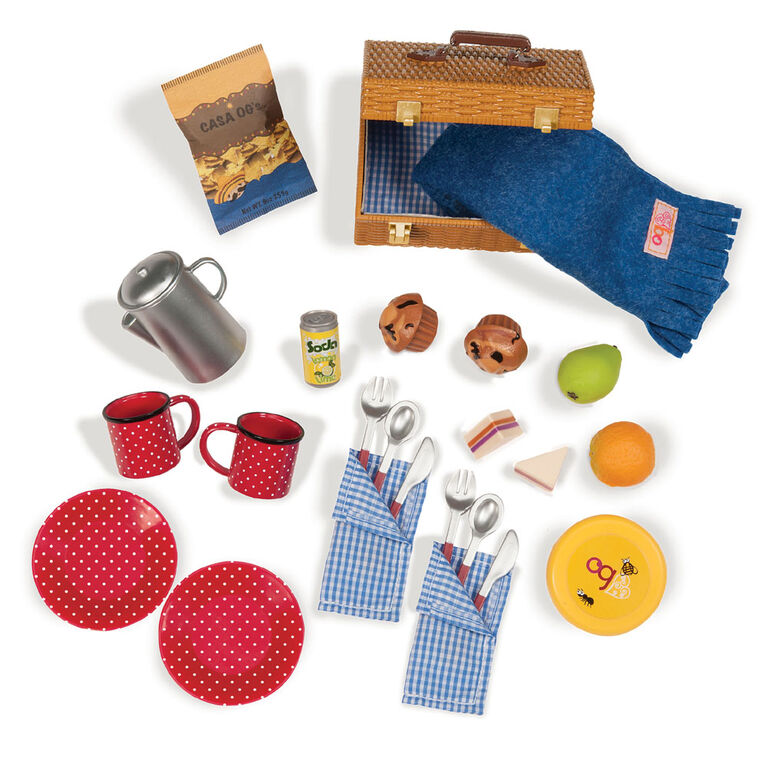 Ensemble Accessoires et aliments pour poupée 46 cm, Packed For A Picnic, Our Generation