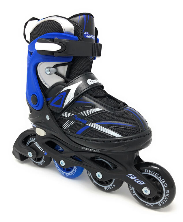 Chicago Skates Bleu MA7 Rollers Réglables Taille J13-4