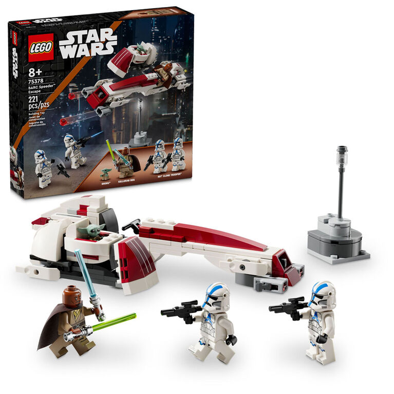 Ensemble LEGO Star Wars L'évasion en moto-jet BARC 75378