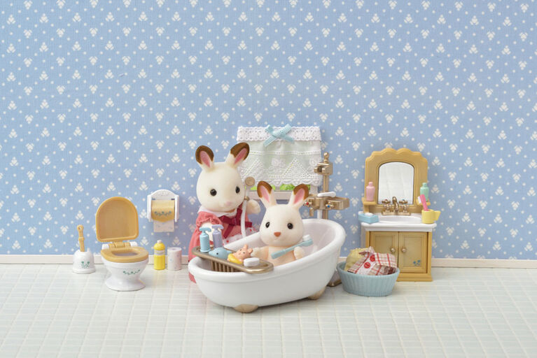 Calico Critters Country Bathroom Set, Dollhouse Furniture and Accessories