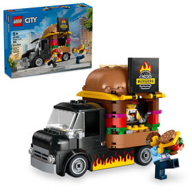 LEGO City Burger Truck Toy Building Set, Pretend Play Toy 60404