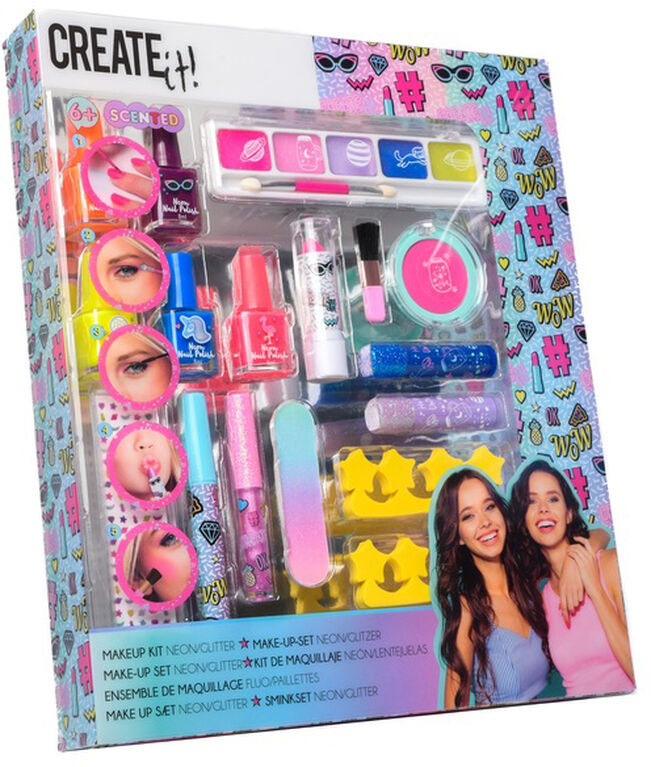 Create It! Makeup Set Neon/Glitter Box