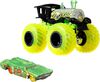 Hot Wheels Monster Trucks 1:64 Scale Vehicles 2 Pack; 1 Die-Cast Truck & 1 Car