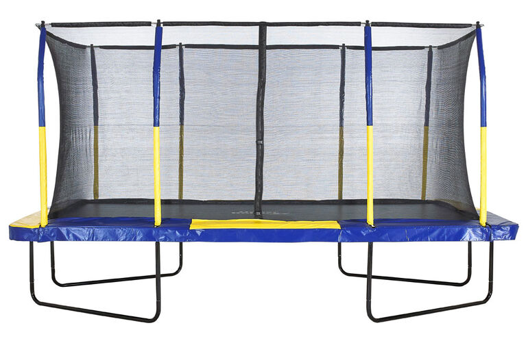 Upper Bounce Easy Assemble Mega 9' X 15' Rectangular Trampoline, with Fiber Flex Enclosure System