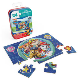 PAW Patrol, Puzzle de 24 pi&egrave;ces de Spin Master Puzzles dans une bo&icirc;te de rangement compact, jouets Pat'Patrouille, puzzles pour enfants