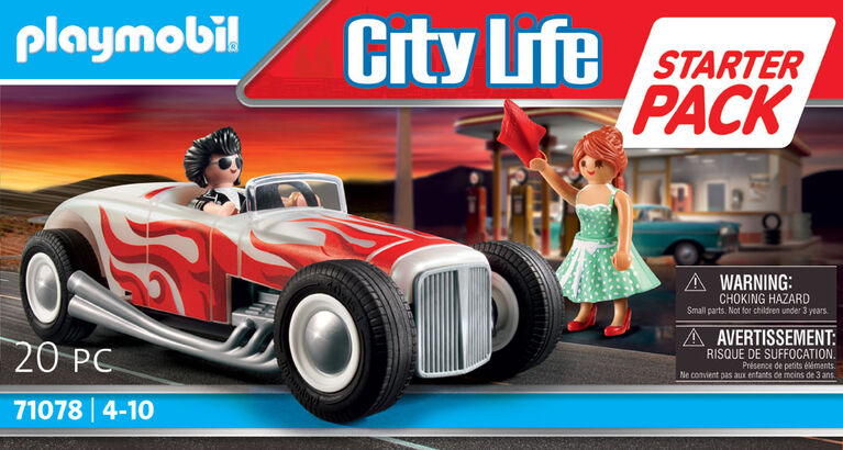 Playmobil - Starter Pack Voiture vintage avec couple