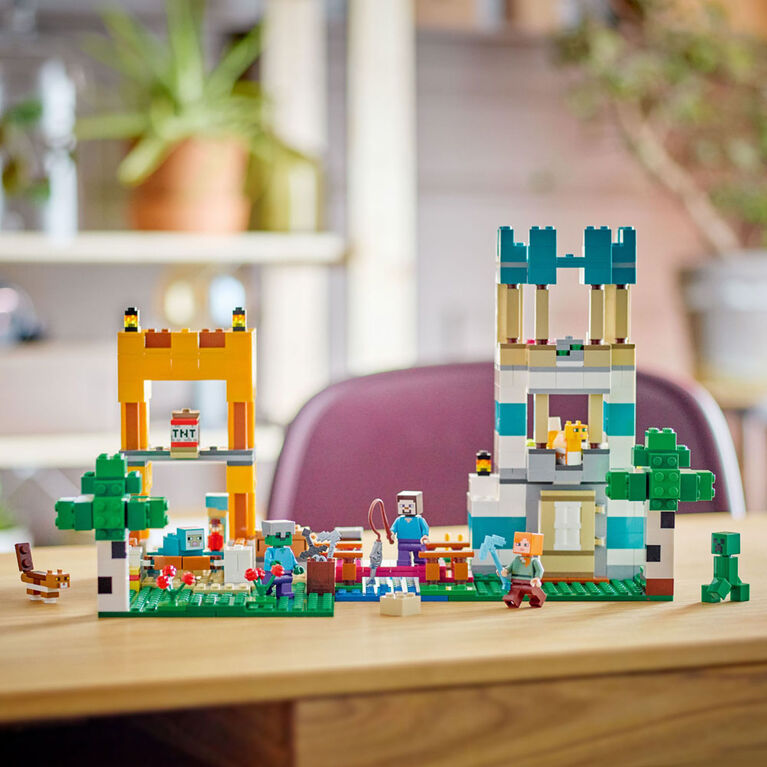 LEGO Minecraft The Crafting Box 4.0 21249 Building Toy Set; Custom-Build Playset with Fortress for Kids Aged 8+ (605 Pieces)