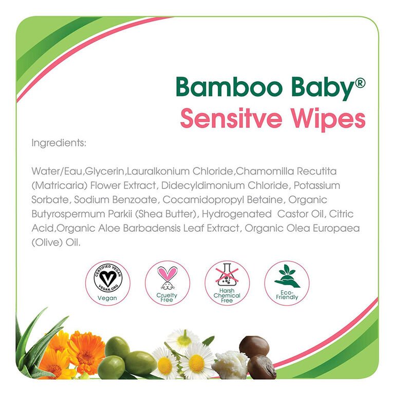 Aleva Naturals Bamboo Sensitive Wipes - 432 Count