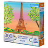 Spin Master Puzzles, Paris France 300-Piece Jigsaw Blueboard Puzzle Eiffel Tower Sunset Travel Series with Poster