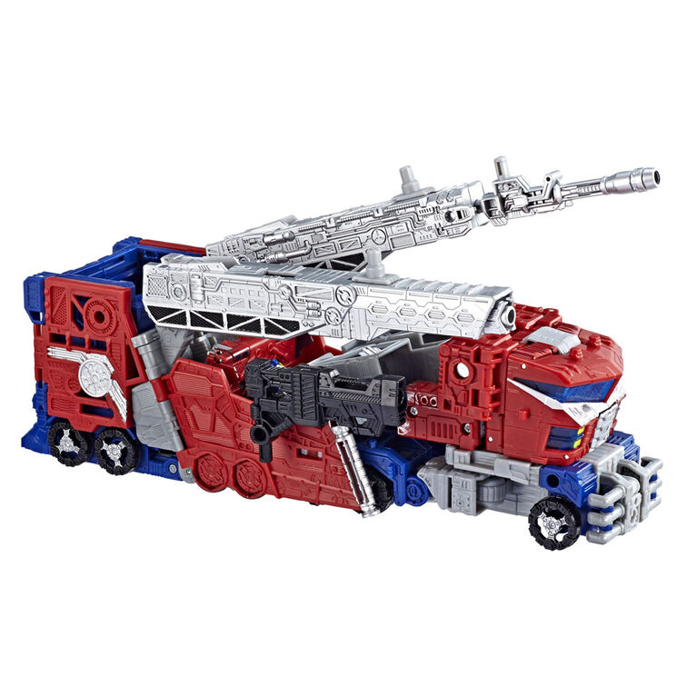 Transformers Generations War for Cybertron : Siege, figurine de classe leader Optimus Prime Amélioration galactique WFC-S40.