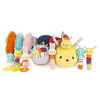 Baby GUND, Hochet en peluche chenille Tinkle Crinkle pour stimulation sensorielle, 14 cm