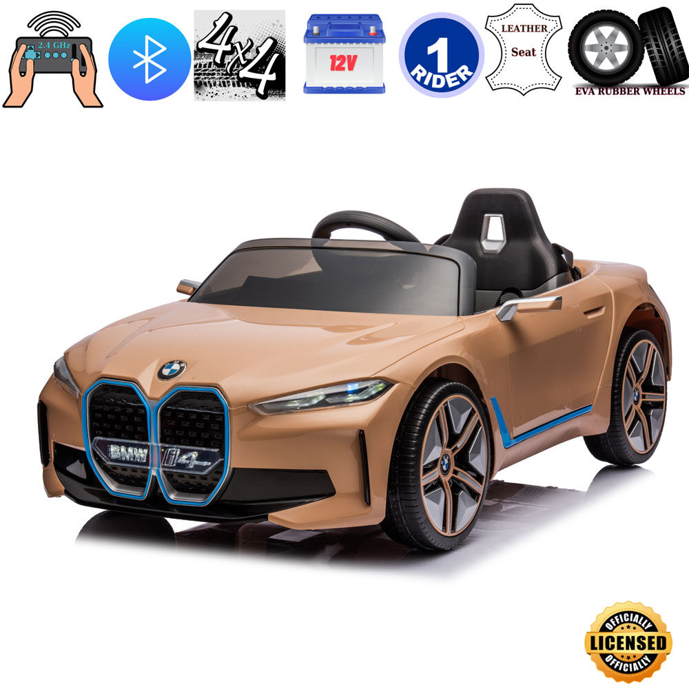 KidsVip 12V Licensed BMW i4 W RC Camel