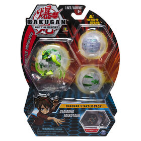 Bakugan Starter Pack 3-Pack, Diamond Maxotaur, Collectible Transforming Creatures