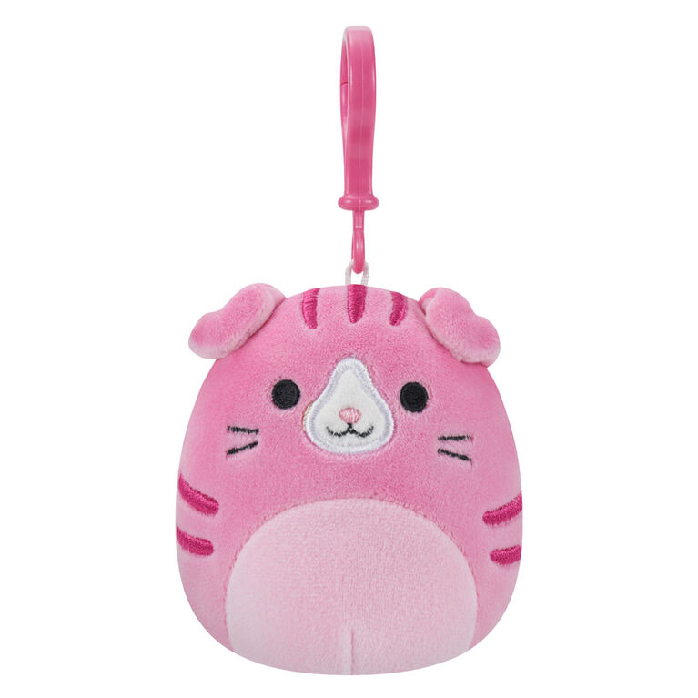 Squishmallows 3.5" Clip On - Geraldine the Pink Scottish Fold Cat