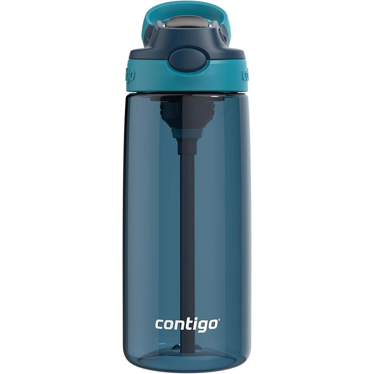 Bouteille d’eau antifuite et antidéversement pour enfants Contigo Aubrey avec paille, bleuet et genévrier, 591 ml