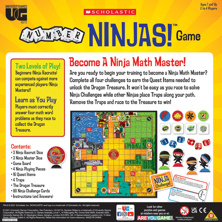Scholastic Number Ninjas Game - Édition anglaise