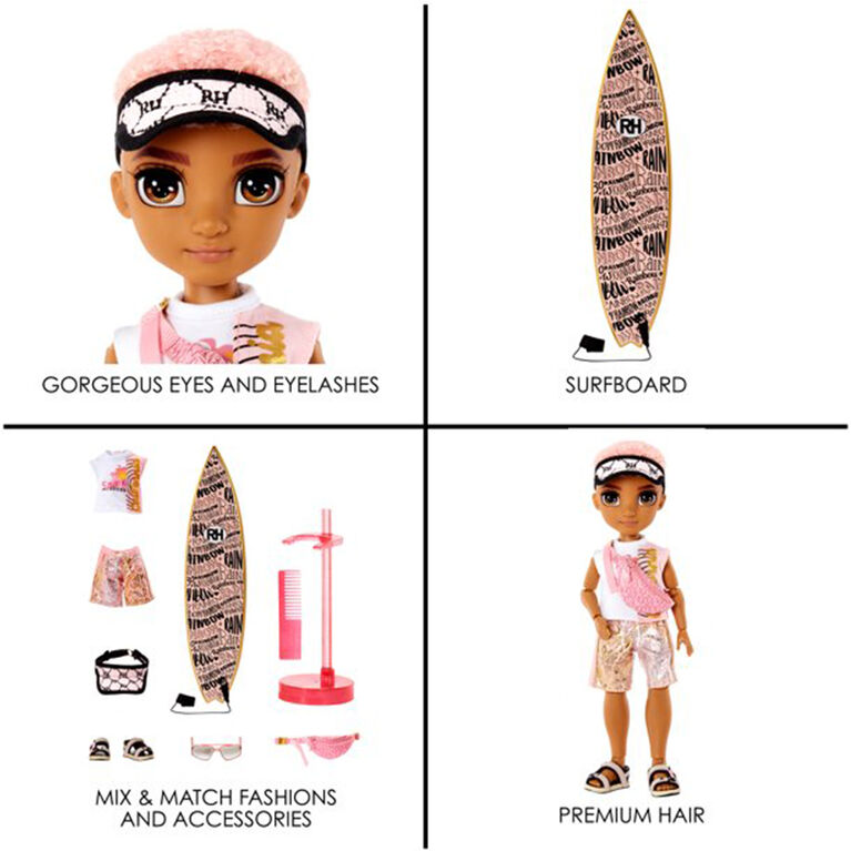 Rainbow High Pacific Coast Finn Rosado Fashion Doll