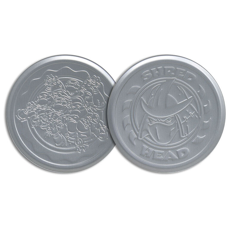 Ensemble de 4 dessous de verre en m&eacute;tal emboss&eacute; Tortues Ninja Adolescentes Mutantes