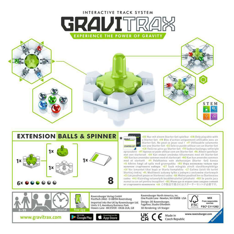 Ravensburger - GraviTrax: Balls and Spinner Extension