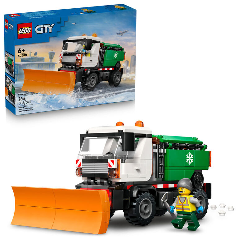 LEGO City Le chasse-neige - Camion - Ensemble de Construction de Camion avec Figurine de Conducteur - 60490