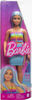 Barbie Fashionistas Doll #218 with Blue Hair, Rainbow Top & Teal Skirt, 65th Anniversary