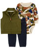 Carter's Three Piece Little Vest Set Green 18M