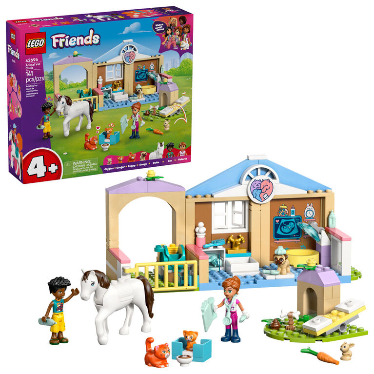 LEGO Friends La Clinique V&eacute;t&eacute;rinaire des Animaux - 2 Minipoup&eacute;es, un Chien, un Lapin, un Cheval, 2 Chats - 42696