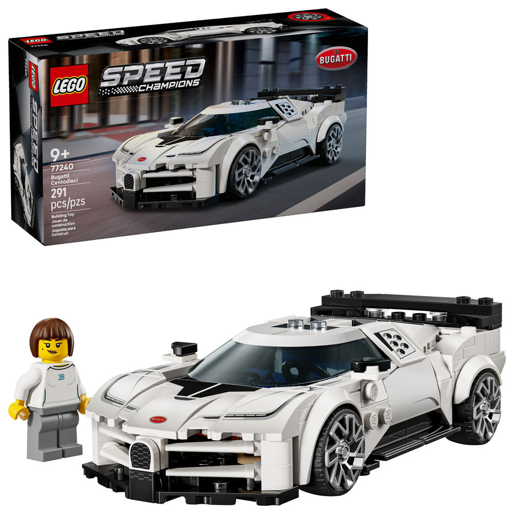 LEGO Speed Champions Bugatti Centodieci Hyper Sports Car Toy for Kids, Boys & Girls, Ages 9+ - 77240