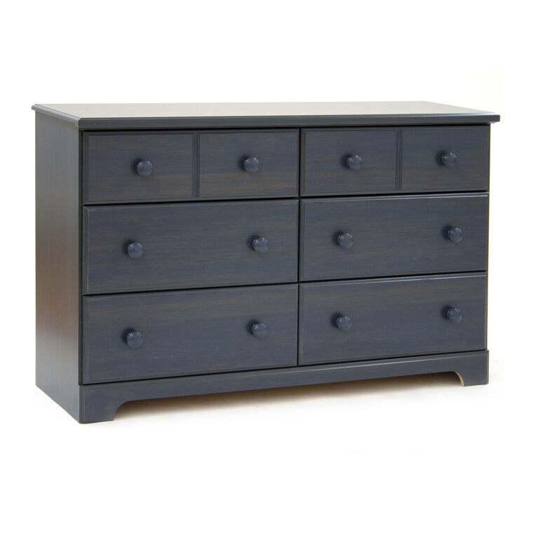 Summer Breeze 6-Drawer Double Dresser- Blueberry