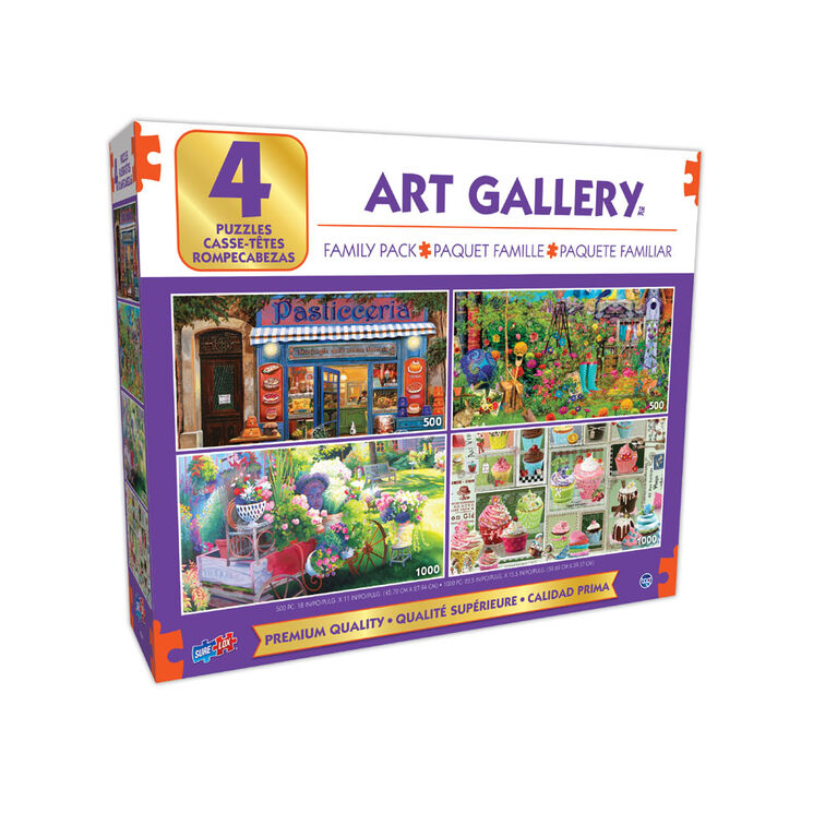 Assortiment De Casse-Têtes De Galerie D'Art 4 En 1