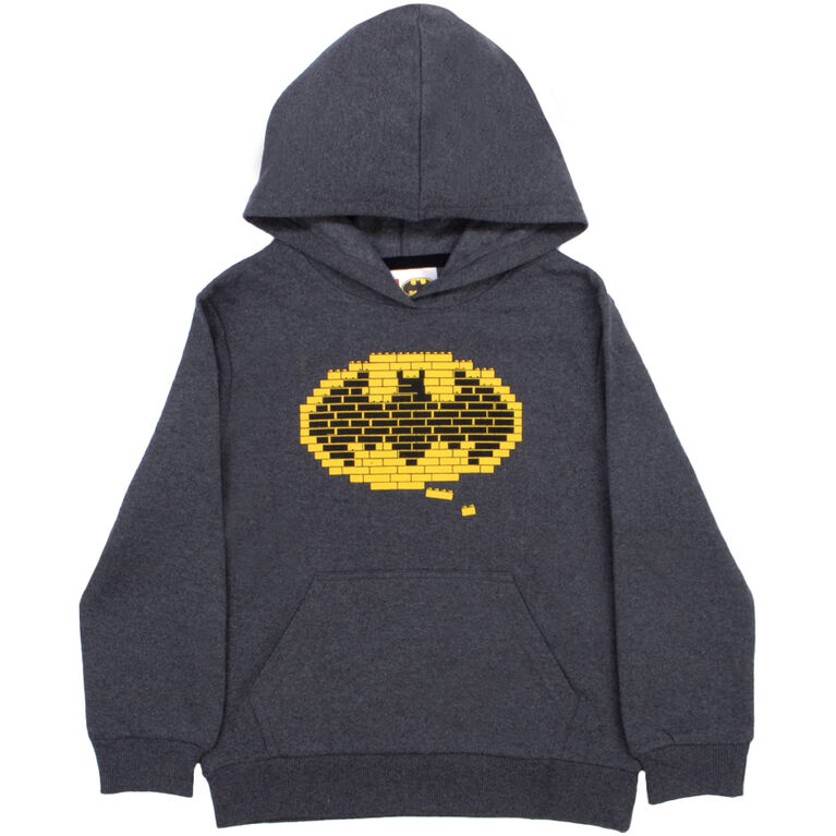 Lego Batman Logo Fleece Hoody Charcoal Heather - 4T