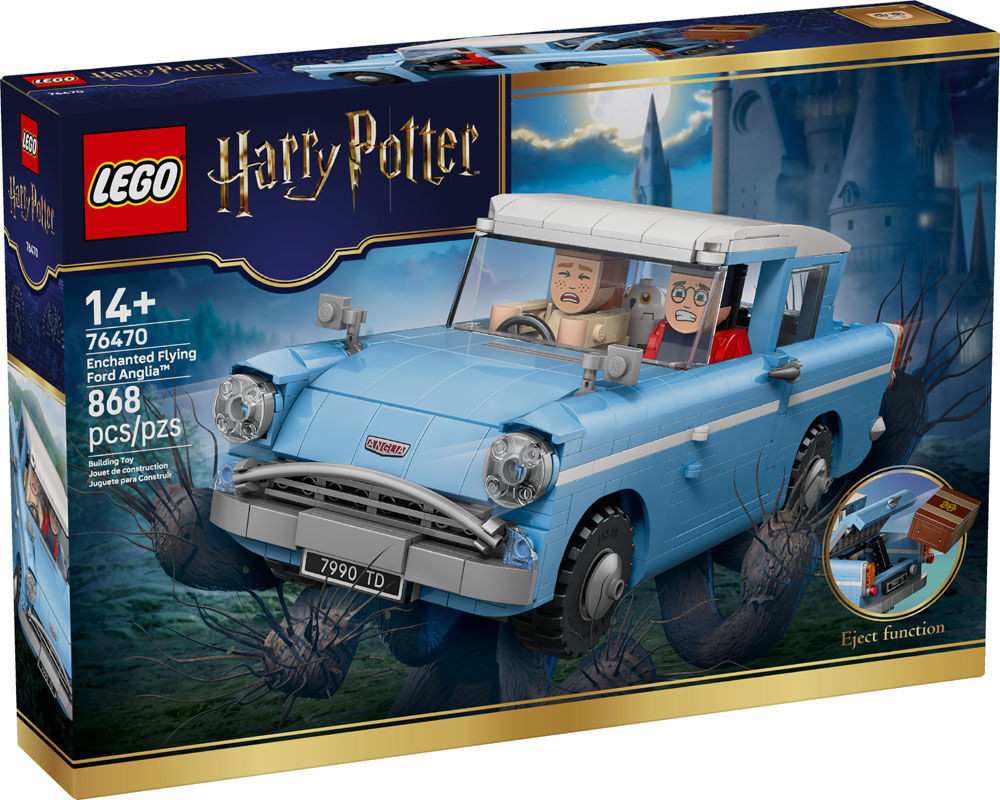 LEGO Harry Potter Enchanted Flying Ford Anglia Car Building Toy for Boys & Girls Ages 14 & Up - 76470