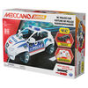 Meccano Junior, RC Police Car with Working Trunk and Real Tools, Toy Model Building Kit