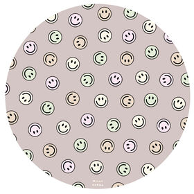 Catch All Splat Mat For Mealtime & Playtime Mess, Pastel Smiley