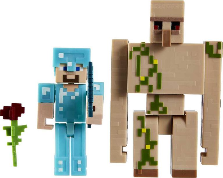 Minecraft Toys, 2-Pack of Action Figures, Gifts for Kids